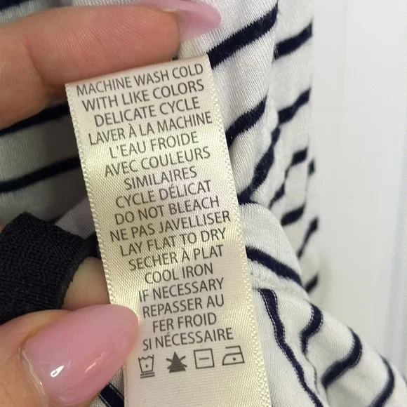 Max Studio Black and White Striped Sleeveless Tank Top - Picture 6 of 7